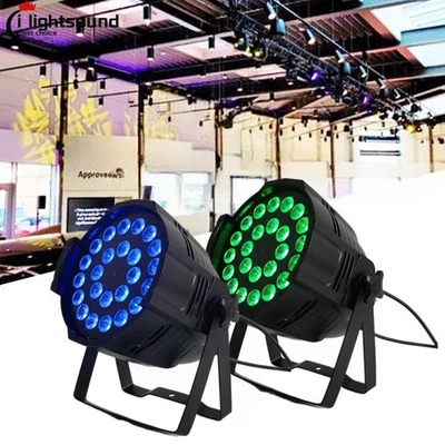 2pc/Super bright indoor 24x18W rgbwa uv 6in1 led par light dmx512 wash par 64 - Image 1 of 4