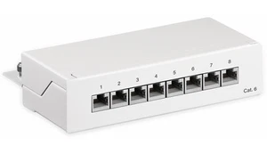 GOOBAY CAT.6 Patchpanel 62069, Mini, 8-fach, STP, weiß - Bild 1 von 1