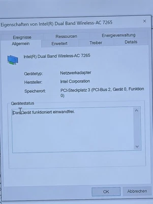 Intel Dual Band MC-AC7265 Mini PCIe Wireless Network Card Halfsize Bluetooth 4.2 - Bild 1 von 3