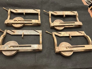 Rare Set of 1890 Antique Lane's Parlor (Pocket) Door Hangers - Fits Two Doors - Picture 1 of 10
