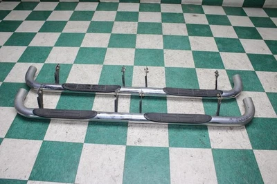 03-09 Hummer H2 *DENTED* Chrome Black Pair LH RH Running Board Side Steps OE WTY - Image 1 of 4