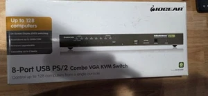 IOGEAR 8-Port USB PS/2 Combo KVM Switch Kit with 1 PS/2 8 USB KVM Cables - Photo 1/12