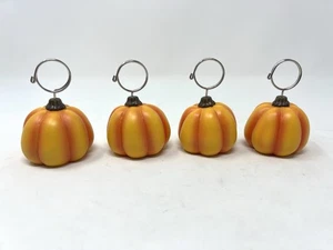 NIB Set Of 12 Orange Pumpkin Place Card Holders Fall HalloweenThanksgiving - Picture 1 of 5