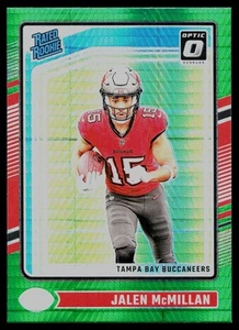 2024 Panini Donruss Optic Jalen McMillan Rookie Tampa Bay Buccaneers Green Hyper - Picture 1 of 2