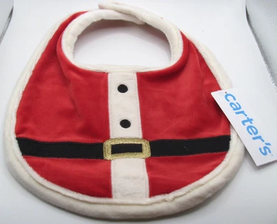 NUEVO CON ETIQUETAS BABERO TEMÁTICO CARTER'S SANTA (TALLA ÚNICA) Foto 1 de 3