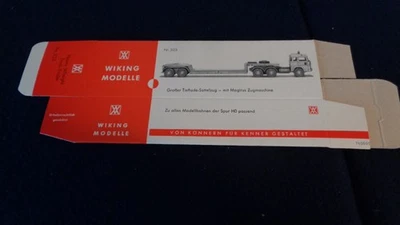 WIKING Nr. 503  LEERKARTON für Großer Tiefladesattelzug mit Magirus ZM - Bild 1 von 4