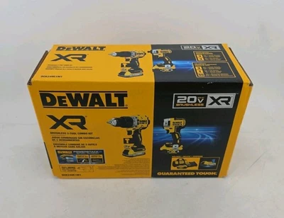 DEWALT 20V XR DCK249E1M1 Kit combinado de 2 herramientas sin escobillas Batería PowerStack Nuevo en caja Foto 1 de 4