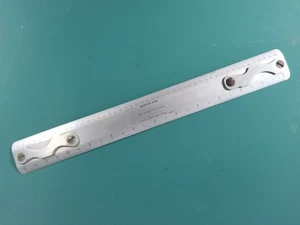 Vintage Bruning 12" Ratio Drafting Machine Scale Ruler – Full, Half & 1/4 Size - Picture 1 of 6