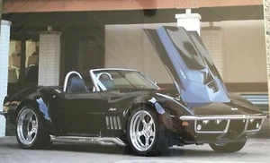 Chevrolet Corvette 1969 convertible coche negro 24""X36 - Imagen 1 de 1