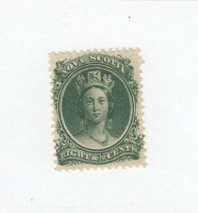 NOVA SCOTIA (MK4858) # 11 VF-MH 8 1/2 quilates REINA VICTORIA/GATO VERDE VALOR $20 - Imagen 1 de 1