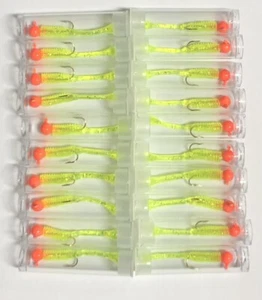 NEW CUBBY Mini-Mite 1/32oz Jig 20PK REFILL Oran/Clear Chart W/Glitter 1402 *NEW* - Picture 1 of 1