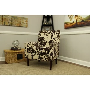 Vintage Country Western Arm Chair - Cowhide Brown - Picture 1 of 5