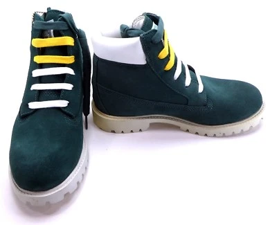 Timberland Shoes 6 Inch Premium Leather Green/Cream Boots Womens 6.5 - Image 1 of 4