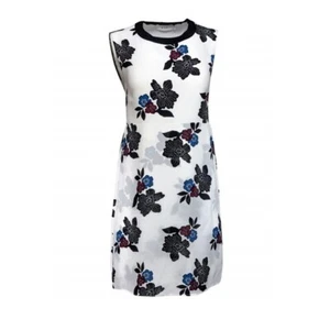 NWT A.L.C Silk Floral Shift Dress Ivory Elastic Detail size 4 #C508 - Picture 1 of 7