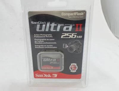 Retail Sandisk Ultra II CF 256mb Type I Compact Flash Card (SDCFH-256-901) - Image 1 of 2