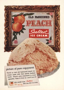 1959 Sealtest Ice Cream: Old Fashioned Peach Vintage Print Ad - Picture 1 of 1