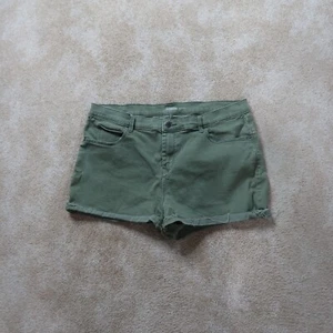 Old Navy Boyfriend Shorts Womens 16 green Denim High Rise - Picture 1 of 8