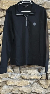 Men’s NWT Black Michael Kors 1/4 Zip Sweatshirt Size Extra Large - Picture 1 of 8