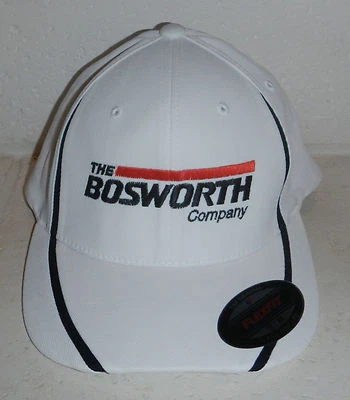 Boné de beisebol logotipo bordado The Bosworth Company novo com etiquetas FlexFit tamanho P/M - Imagem 1 de 4
