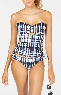 NUEVO $140 Lucky Brand Para Mujer Bandeau Tankini Conjunto Parte Superior e Inferior Talla S Foto 1 de 4