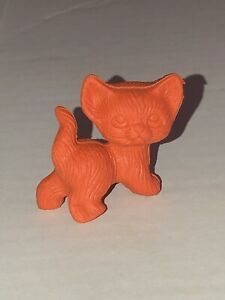 Vintage Diener Itty Bittys Orange Kitten Kitty Cat Rubber Eraser RARE