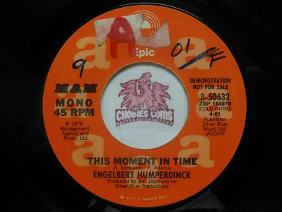 Engelbert Humperdinck: ‎This Moment In Time / Mono, 45 RPM VG (O6) - Image 1 of 2