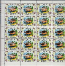 Dubai 1969 ** Mi.350 kpl. Bogen sheet, Fische Fish