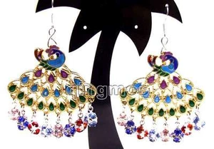 Pendiente colgante de cristal multicolor de 40 mm de moda y pendiente colgante de cristal multicolor-e421 - Imagen 1 de 4