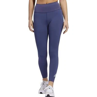 adidas HEAT.RDY High Rise Womens Training Tights Blue 7/8 Cropped Gym Fitness - Image 1 of 4