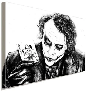 Joker Schwarz-Weiss Leinwandbild AK ART Wanddeko Wandbild - Bild 1 von 5