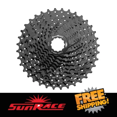 10-скоростная кассета SunRace CSMS1 11-36T MTB подходит для Shimano SRAM 10s - черная - Изображение 1 из 2