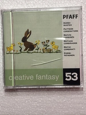 RARA Tarjeta Pfaff Emb Fantasía Creativa #53 Vacaciones de Pascua Usadas Patrón Combos Foto 1 de 4