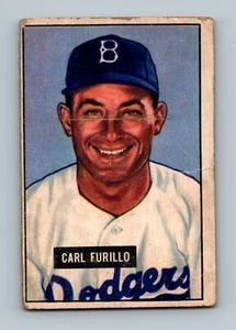 1951 Bowman #81 Carl Furillo LOW GRADE Brooklyn Dodgers Baseball Card (E5) - Picture 1 of 2