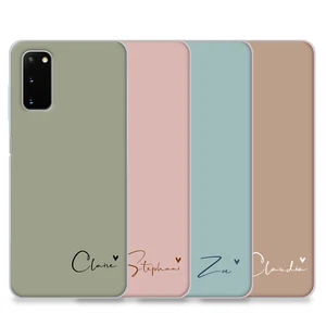 PHONE CASE For S20 S21 S10e S10 Name Pastel Silicone Cover For Samsung Galaxy - Picture 1 of 20