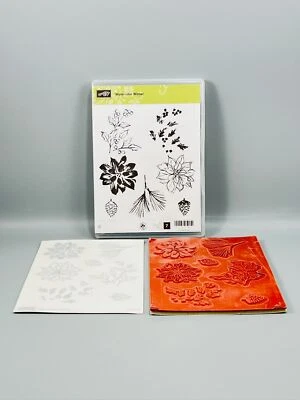 Stampin' Up! Conjunto de carimbo de borracha aquarela inverno neve - 7 peças - Imagem 1 de 4
