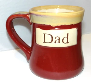 Taza de café alta granate esmalte por goteo hecha a mano cerámica Tumbleweed taza PAPÁ - Imagen 1 de 9