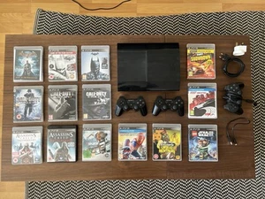 Sony PlayStation 3 Slim Bundle Console, Controller, 14 Games - Picture 1 of 5