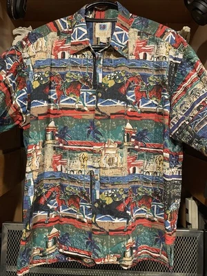Camisa Hawaiana Colección Kahala Avi Carreras Derby Caballos Pista Para Hombre XL Foto 1 de 4