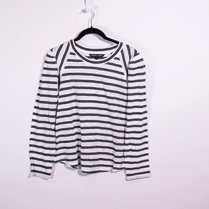 Veronica Beard Mason Baseball Crew Neck Cotton Long Sleeve Striped Tee Shirt M - Picture 1 of 4