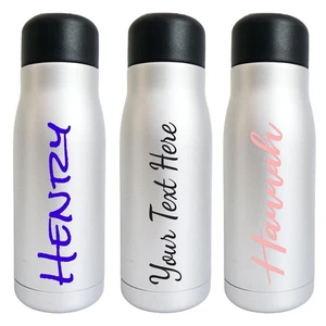 Custom Name Logo Stainless Steel Flask 420ml Tea Coffee Thermos Water Bottle - Picture 1 of 10