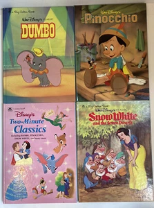 Vtg 80's Disney A Big Golden Book Lot 4: Snow White Pinnochio, Dumbo, 2 minute - Picture 1 of 9