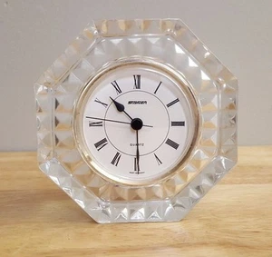 Cristal d' Arques Octagon 24% Lead Crystal/Staiger German Quartz Clock - Picture 1 of 5