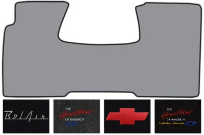 Alfombra Chevrolet Bel Air Daytona 1955-1956 logotipo alfombrilla primera fila 1 pieza Foto 1 de 2