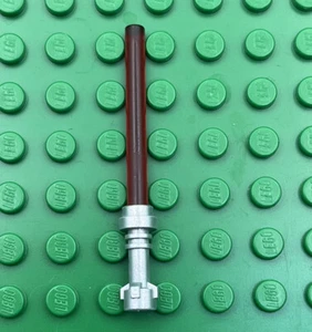 New Lego Minifigure Lightsaber Translucent Red W Metallic Hilt Star Wars Sith - Picture 1 of 1