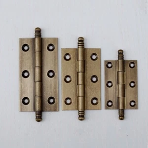 Decorative Antique Brass Cabinet Hinges Cupboard Door Butt Hinges 2" 2.5" 3" - Picture 1 of 5