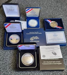 US Mint 1987, 14, 08, 99, 09 Commemoratives Susan, Lincoln, Eagle, Baseball Coin - Picture 1 of 21