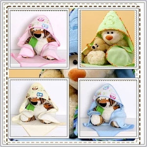 mega sale!100% COTTON LARGE HOODED BABY BATH TOWEL COVER LUXURY TERRY EMBROIDERY - Picture 1 of 12