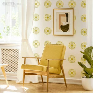 STENCIL riutilizzabile motivo stella fiammeggiante - per pareti e mobili, geometrico - 10791 - Foto 1 di 6