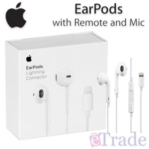 GENUINE NEW Apple Lightning Earphones Headphones EarPods A1748 for iPhone /iPad - Picture 1 of 2