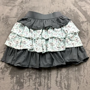 Matilda Jane Girls Skirt Size 10 Ruffle Tiered Floral Boho Girly Lagenlook - Picture 1 of 10